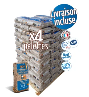 WOODSTOCK-PELLET-PALETTE × 4 (264 SACK Á 15 KG)